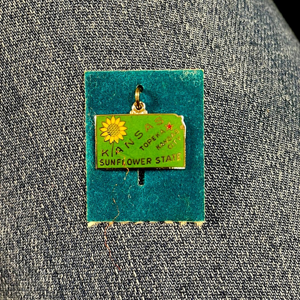 Sterling Silver KANSAS Charm